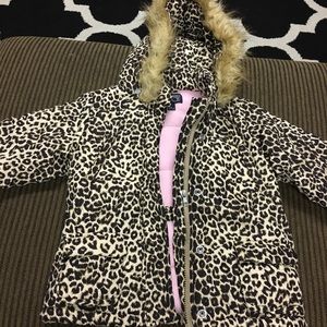 Children’s place - girls leopard jacket - 4T